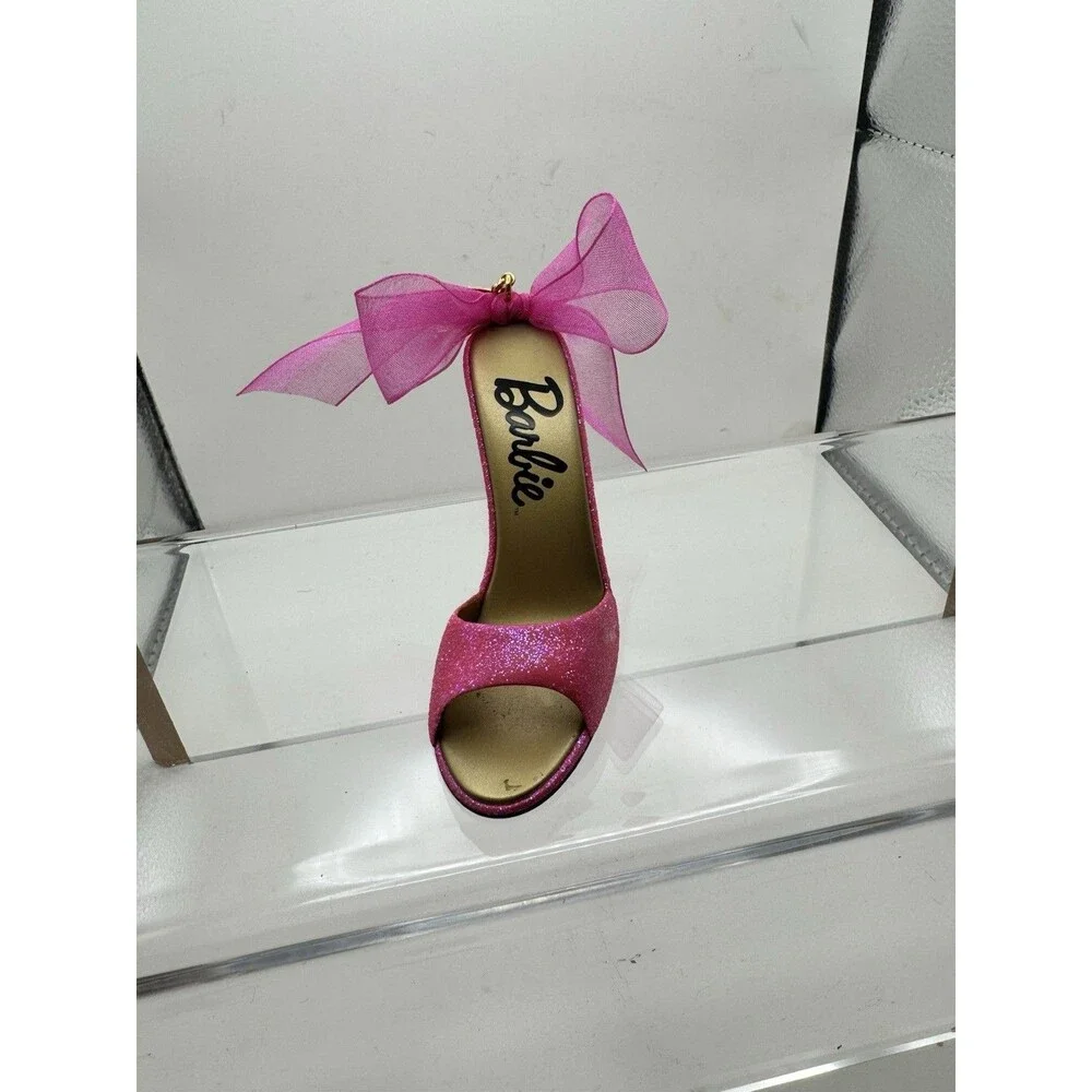 Hallmark Keepsake 2009 Shoe-sational Barbie Ornament Pink Glitter